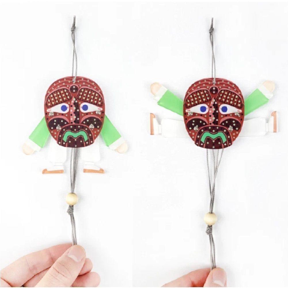 New/Unopened Korean Traditional Culture Mask Dancing Jumping Puppet DYI Kit